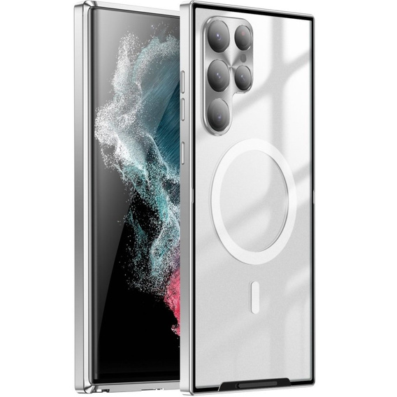 Защитный чехол для камеры Samsung Galaxy S22 Ultra, CamShield MagSafe, прозрачный / серебряный