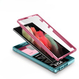 Чехол NOX Camera Slide Samsung Galaxy S23 Ultra, CamShield Slide, розовый / зеленый