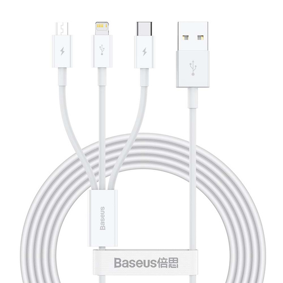 BASEUS Wisdom Kaбель TYPE-C 150CM/5A (2 sztuki) - White