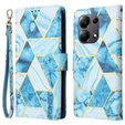 Откидной чехол для Xiaomi Redmi Note 13 Pro 4G / Xiaomi Redmi Note 14S / Xiaomi Poco M6 Pro 4G, Wallet, Marble синий