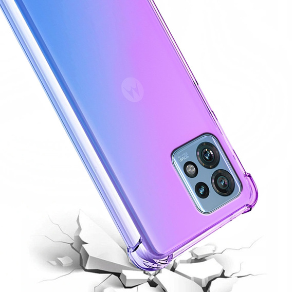 Чохол для Motorola Edge 40 Pro, Gradient Dropproof, Фіолетовий / синій