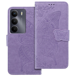 Откидной чехол для Realme 14X / Realme C75, Butterfly, фиолетовый
