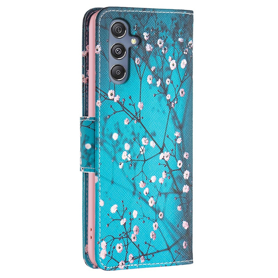 Откидной чехол для Samsung Galaxy M34, Wallet, Sakura, синий