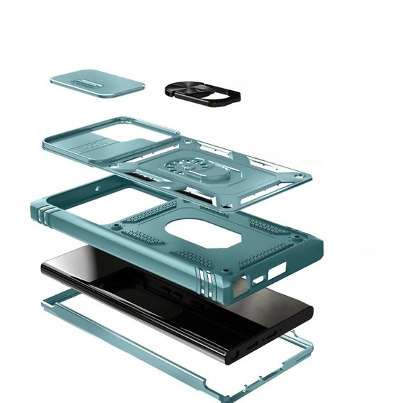 Чохол NOX Camera Slide Samsung Galaxy S23 Ultra, CamShield Slide, зелений