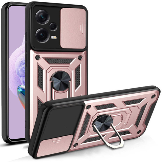 Чохол NOX Camera Slide Xiaomi Redmi Note 12 Pro+ 5G, CamShield Slide, рожевий rose gold