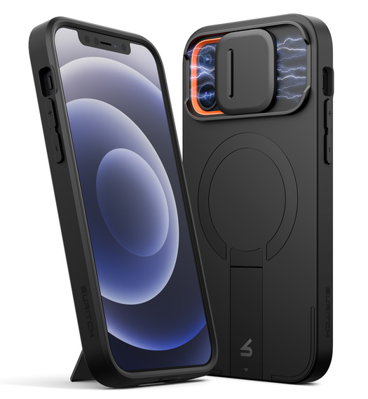 Чехол для iPhone 12 / 12 Pro, Suritch Shockproof, для MagSafe, чёрный