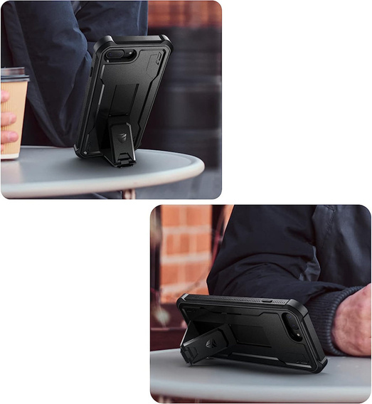 Броньований чохол для iPhone 7 Plus / 8 Plus, Dexnor Full Body, чорний