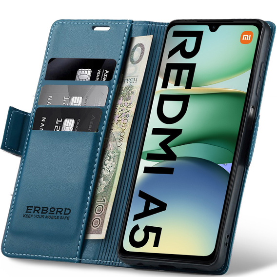 ERBORD Глянцевый кошелек из личи с клапаном для Xiaomi Redmi A5