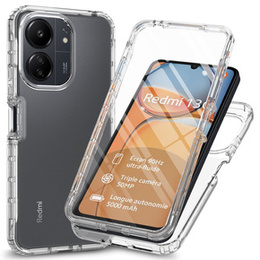 Чoхол Shockproof до Xiaomi Redmi 13C, із захисним екраном, прозорий