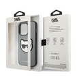 Чехол Karl Lagerfeld до iPhone 14 Pro, Saffiano Choupette Head Patch, серебряный