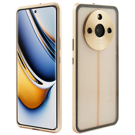 Чохол для Realme 11 Pro 5G / Pro+ 5G, Frame Case, золотий