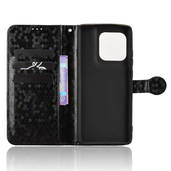 Чохол-фліп для Motorola Edge 60 / 60 Fusion, Wallet Rhombus, чорний