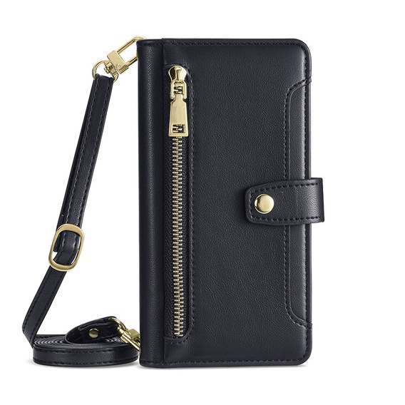 Чохол-книжка для iPhone 15 Pro, Wallet Zipper Pocket, чорний