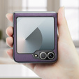 Чехол для Samsung Galaxy Z Flip7 FE / Z Flip6, CASEME Litchi Leather, фиолетовый