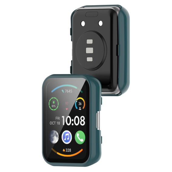 Чехол 2 в 1 + закаленное стекло для Huawei Watch Fit / Fit SE, зелёный