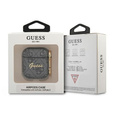 Оригінальний чохол для навушників від Guess для AirPods, Script Metal Colletion, Brown