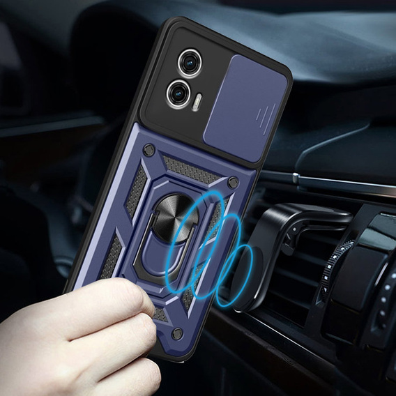 Чехол NOX Camera Slide Motorola Moto E14, CamShield Slide, синий