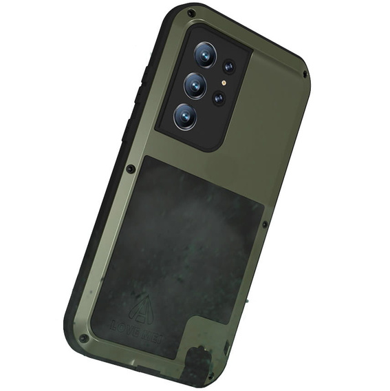 Чoхол Love Mei до Samsung Galaxy S22 Ultra, armored without glass, зелений