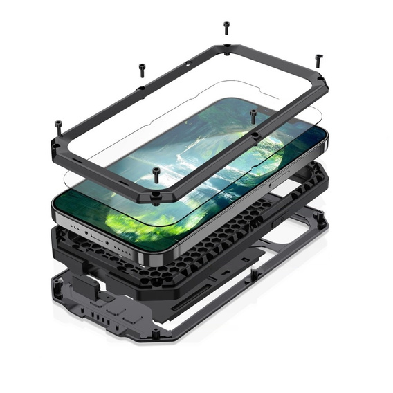 Чехол для iPhone 13 Mini, R-JUST CamShield Slide, бронированный, черный