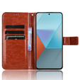 Футляр з клапаном для Xiaomi Redmi Note 13 Pro 5G, Crazy Horse Wallet, коричневий