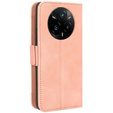 Футляр з клапаном для Realme 14 Pro 5G, Card Slot, рожевий