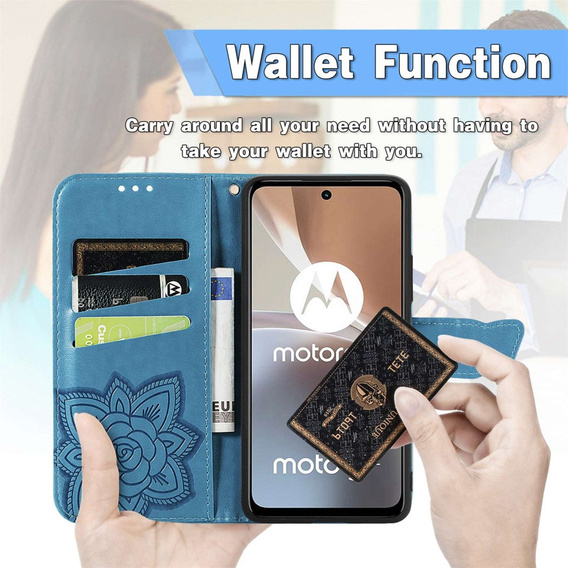 Чохол-книжка для Motorola Moto G32, Butterfly, м'яти