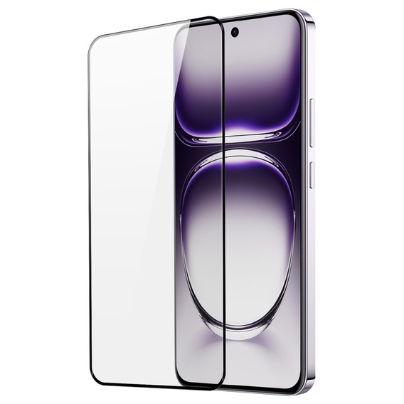 Загартоване скло для Oppo Reno 12 5G / 12 Pro 5G, Dux Ducis на весь екран, чорна рамка
