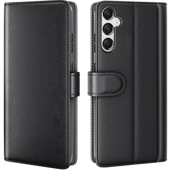 Флип-кейс для Samsung Galaxy A25 5G, Split Leather, чёрный