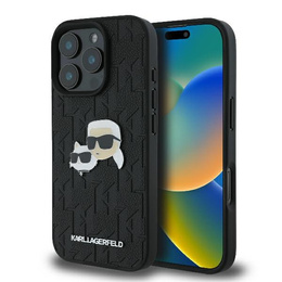 Чехол Karl Lagerfeld Hardcase Monogram Karl & Choupette Head Pin для iPhone 16 Pro