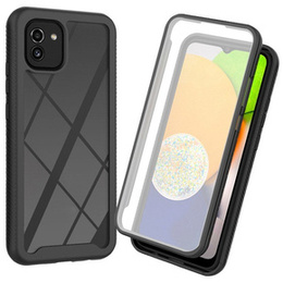 Чoхол Shockproof до Samsung Galaxy A03, із захисним екраном, чорний
