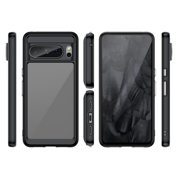 Чехол для Google Pixel 8 Pro, Fusion Hybrid, прозрачный / черный