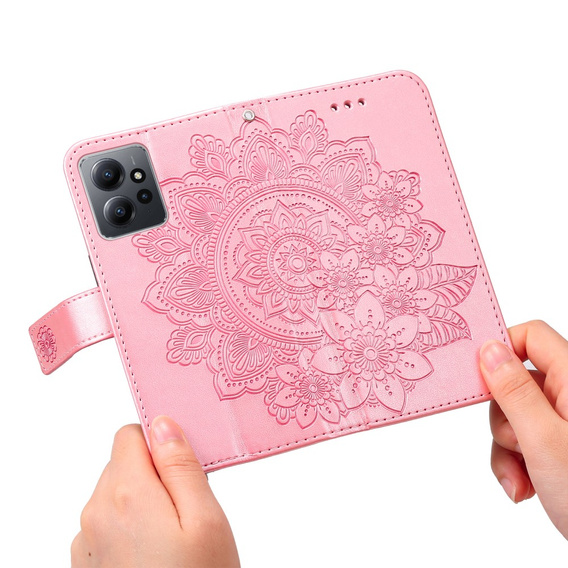 Чохол-книжка для Xiaomi Redmi Note 12 4G, Mandala Flower, рожевий