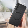 Чехол до Samsung Galaxy S23, Leather Hybrid MagSafe, чёрный