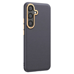 Шкіряний чохол для Samsung Galaxy S25, leather hybrid, сірий