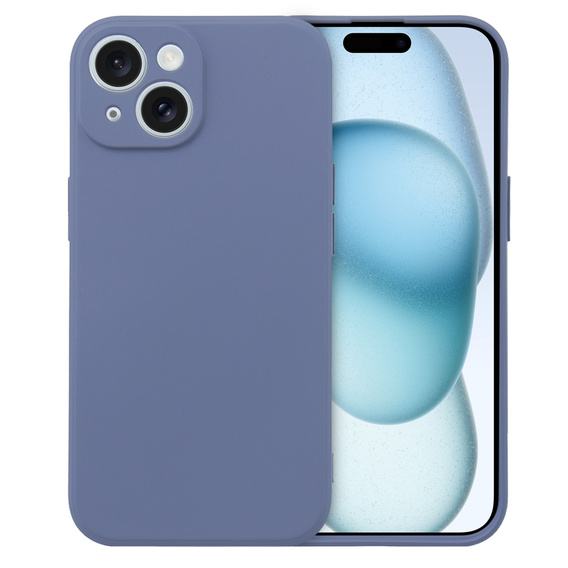Чехол до iPhone 15 Plus, Silicone Lite, серый