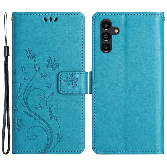 Откидной чехол для Samsung Galaxy A55 5G, Wallet, Butterfly, фиолетовый