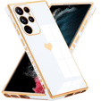 Чехол для Samsung Galaxy S24 Ultra, Electro heart, белый + полное клеевое керамическое стекло