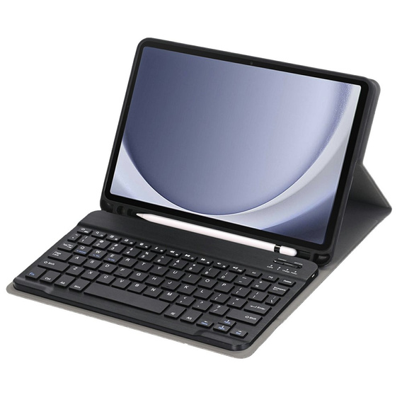 Чехол + клавиатура Samsung Galaxy Tab A9+, Leather Pen Slot, чёрный