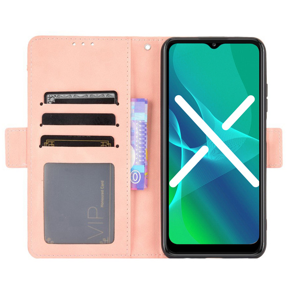 Откидной чехол для Realme C31, Card Slot, розовый