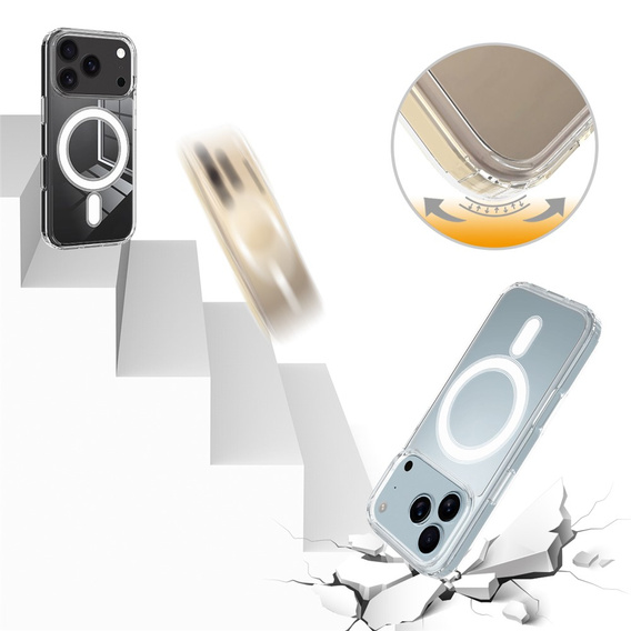 Магнитный чехол TPU + акрил для iPhone 17 Pro (совместим с MagSafe)