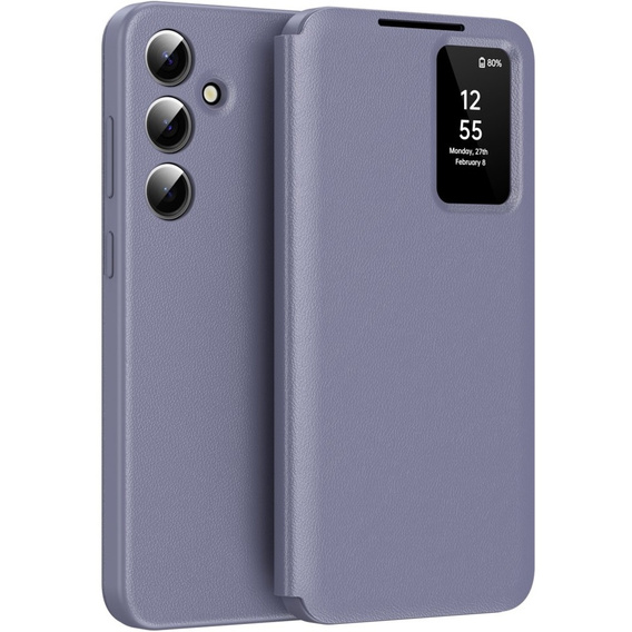 Флип-кейс для Samsung Galaxy S25, Smart View Wallet, фиолетовый