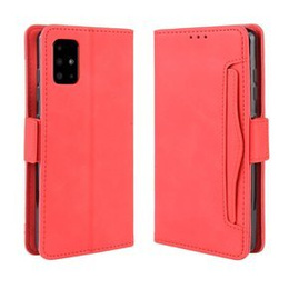 Футляр з клапаном для Samsung Galaxy A51, Card Slot, червоний