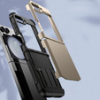 Бронированный чехол для Samsung Galaxy Z Flip7 FE / Z Flip6, Armor Shockproof, золотой