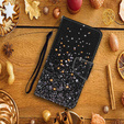 Откидной чехол для Xiaomi Redmi 13C / Poco C65, Wallet, Stars, чёрный