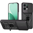 Броньований чохол для Oppo Reno 14, із захистом камери, з підставкою, чорний