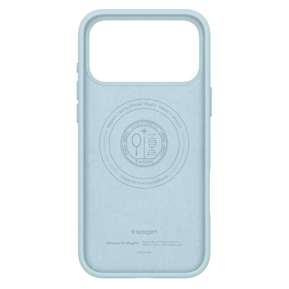 Чохол Spigen для iPhone 17 Pro, Silicone Fit MagSafe, Mute Blue
