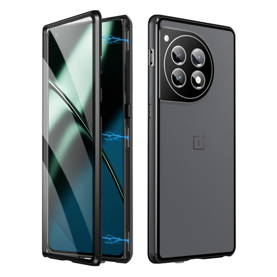 Чохол для OnePlus 12 5G, Magnetic Dual Glass, чорний