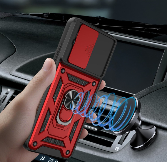 Чехол NOX Camera Slide Xiaomi Poco X7 Pro 5G, CamShield Slide, красный
