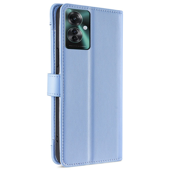 Откидной чехол для Oppo Reno 11F 5G, Wallet Zipper Pocket, синий