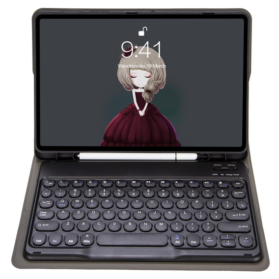 Чохол + клавіатура iPad 10.2" 2021/2020/2019 (9/8/7 gen.) / Air 10.5" 2019 (3 gen.), Leather Pen Slot, чорний